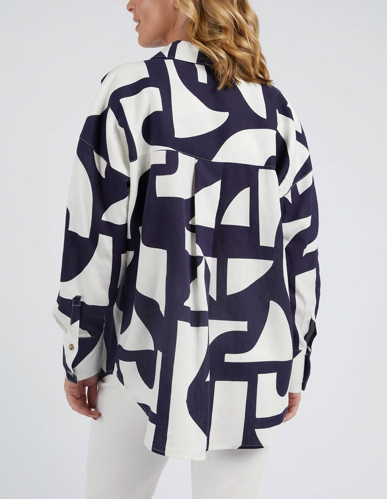 DALI ABSTRACT SHIRT - MIDNIGHT