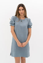 SANA SHIFT DRESS - STORM BLUE