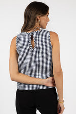 ANA TOP - MIDNIGHT GINGHAM