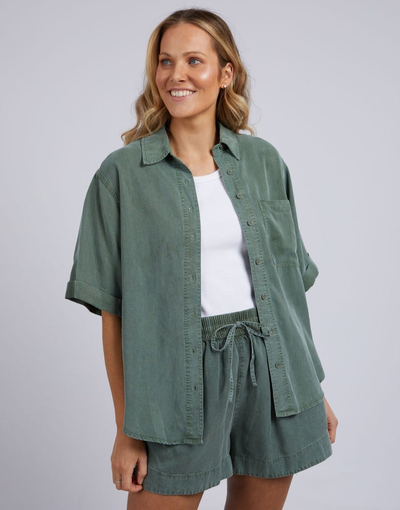 BLISS WASHED SHIRT - CLOVER