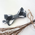 BOYS BOW TIE - LARGE NAVY CHECK