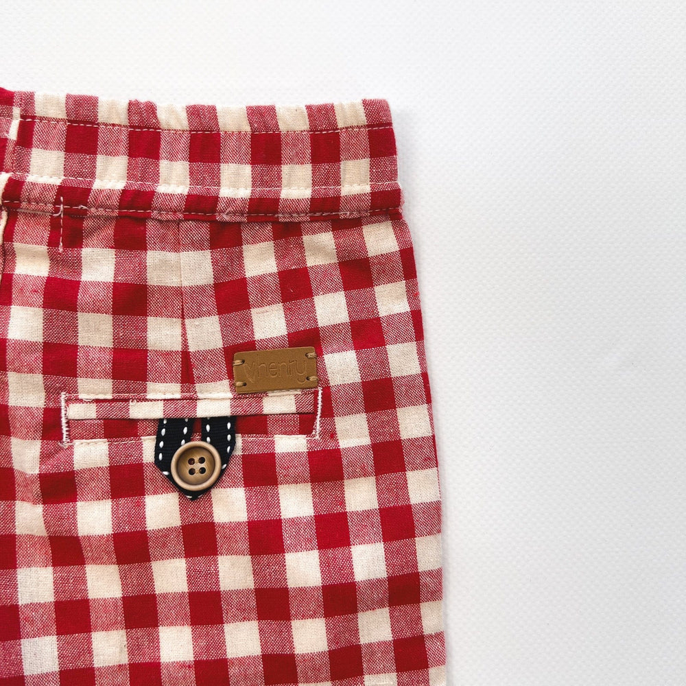 BABY SONNY SHORTS - RED CHECK