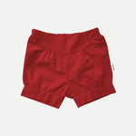 LUCY SHORTS - RED LINEN