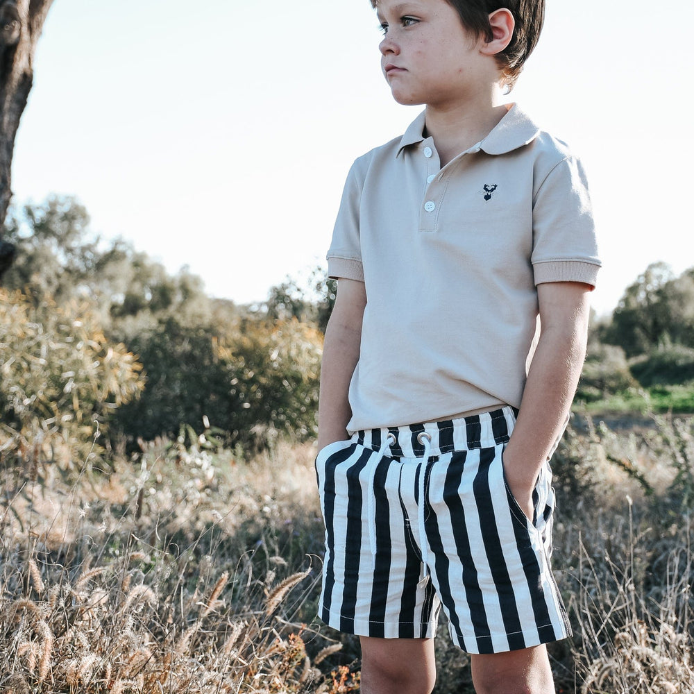 SONNY SHORTS - LARGE NAVY STRIPE