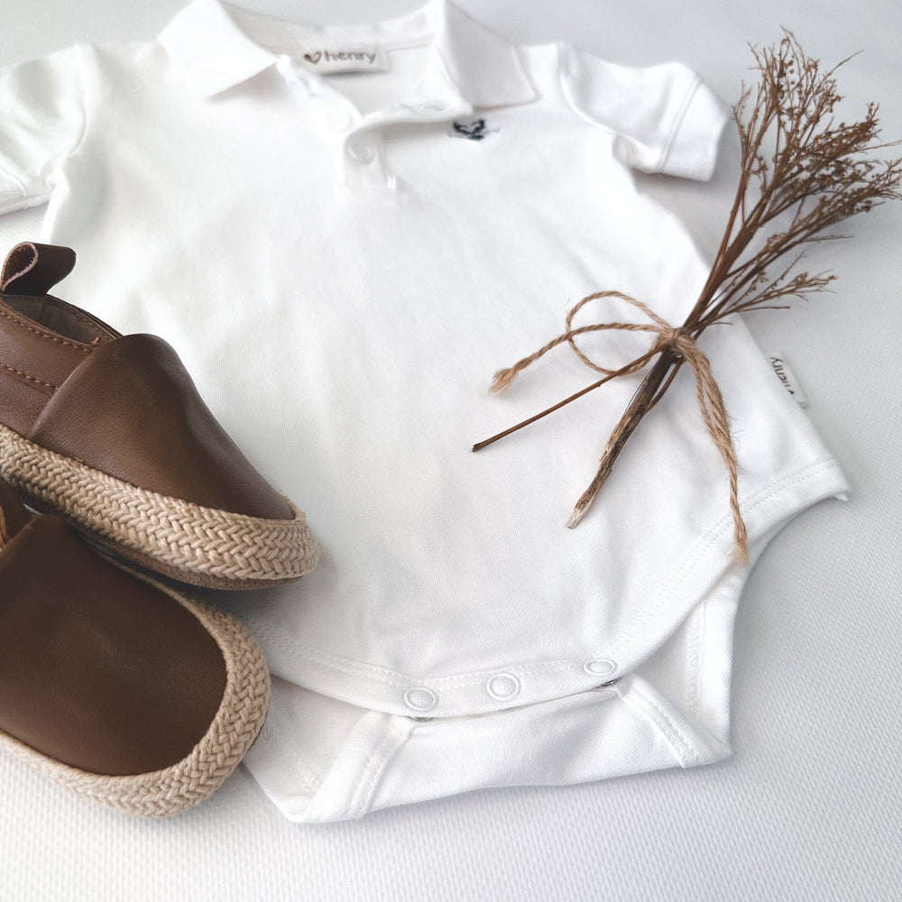 POLO ROMPER - WHITE