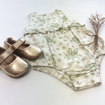 NORA PLAYSUIT - MOSS FLOWERS