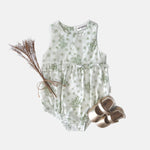 NORA PLAYSUIT - MOSS FLOWERS