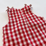 AMELIA TOP - RED CHECK