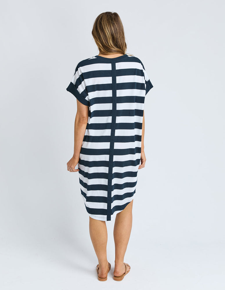 MCKINLEY DRESS - NAVY/WHITE STRIPE