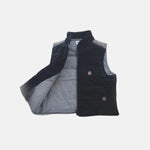 COOPER PUFFER VEST - NAVY CORDUROY