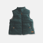 COOPER PUFFER VEST - GREEN CORDUROY