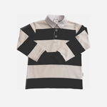 FREDDIE RUGBY POLO - CREAM STRIPE