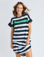 MCKINLEY DRESS - NAVY/WHITE STRIPE