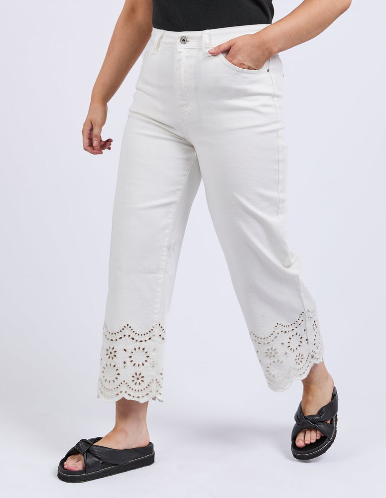 LACE JEAN - VINTAGE WHITE