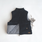 COOPER PUFFER VEST - NAVY CORDUROY