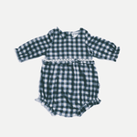 NORA PLAYSUIT - NAVY CHECK