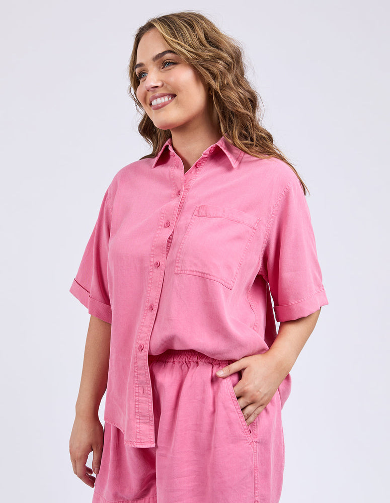 BLISS WASHED SHIRT - CHATEAU ROSE