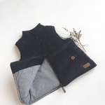 COOPER PUFFER VEST - NAVY CORDUROY