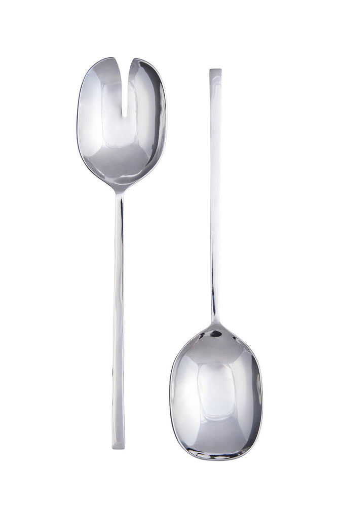 UCCELLO SALAD SERVERS - SILVER