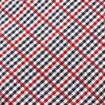 NAVY RED AND WHITE GINGHAM BOW TIE
