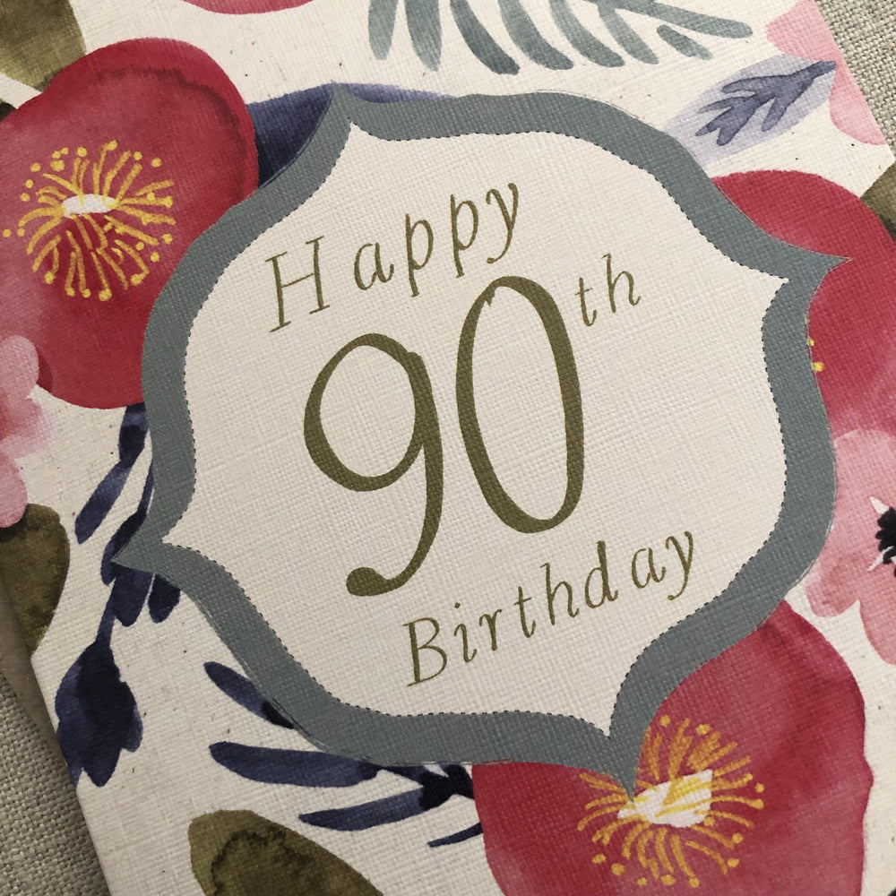 FLORAL 90TH BIRTHDAY CARD