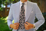 FIJIAN MIDNIGHT FLORAL NECKTIE