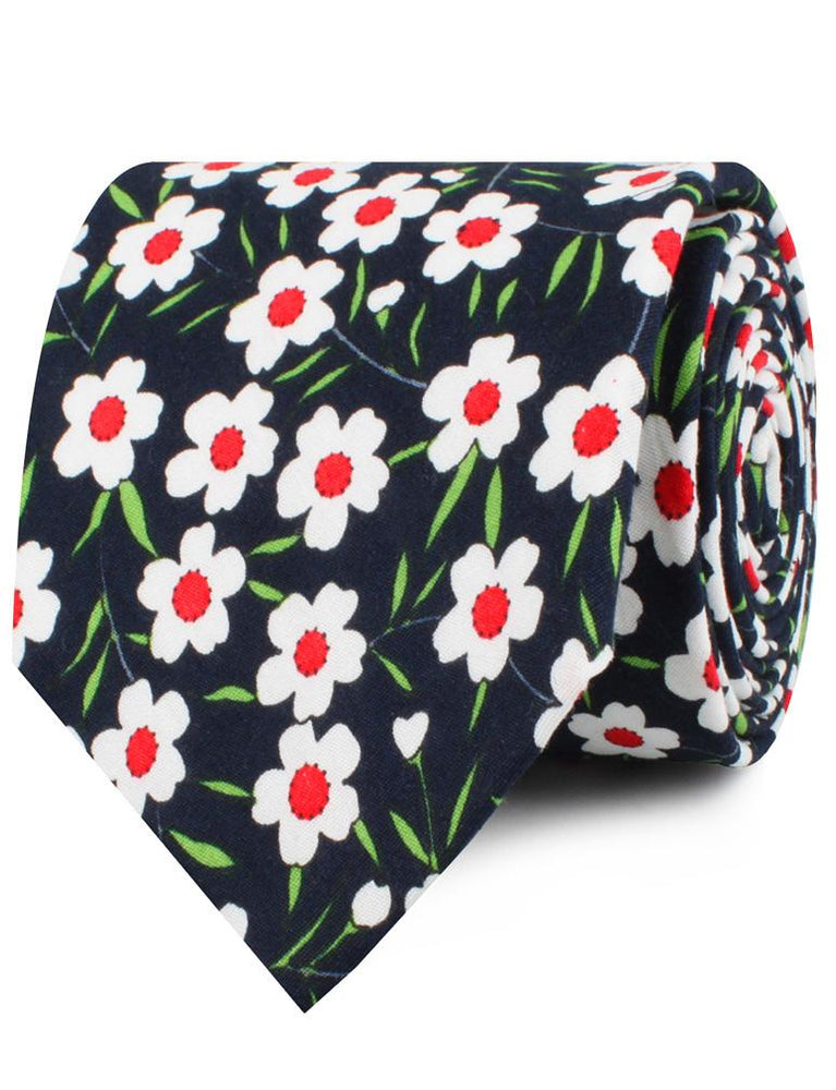 FIJIAN MIDNIGHT FLORAL NECKTIE