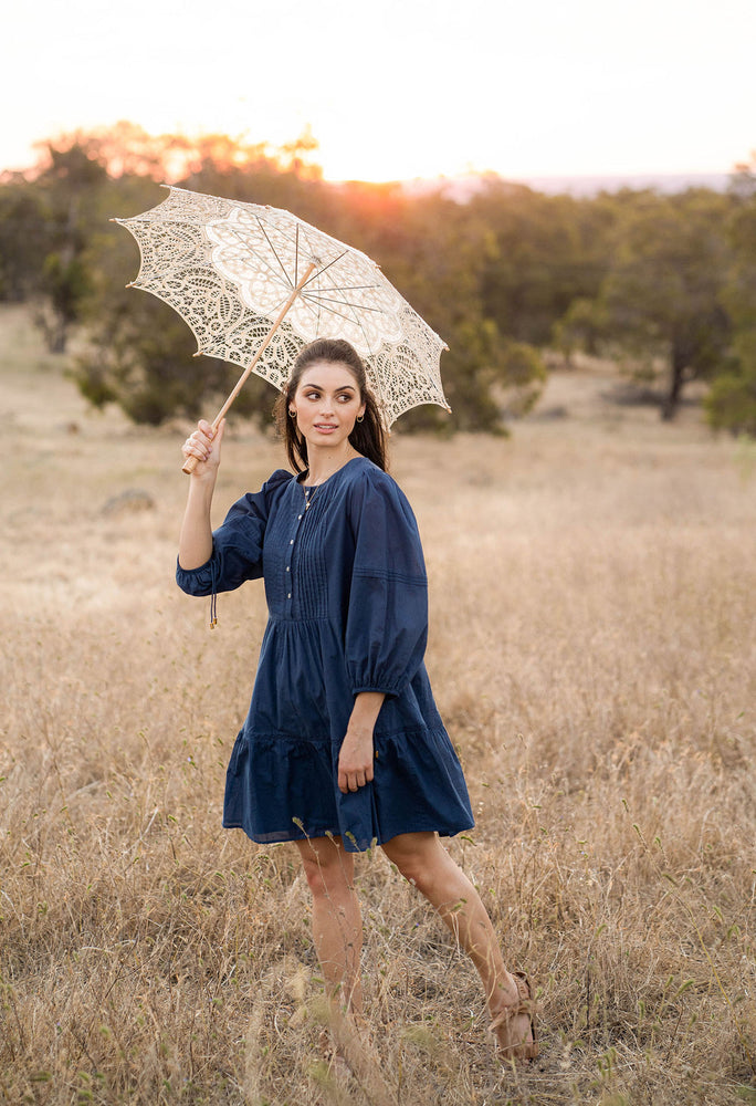 BLOSSOM DRESS - NAVY