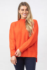 COSY HIGH NECK JUMPER - FLAME