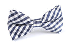 NAVY GINGHAM BOW TIE