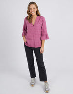 EVALINE TOP - MULBERRY