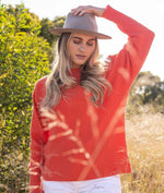 COSY HIGH NECK JUMPER - FLAME