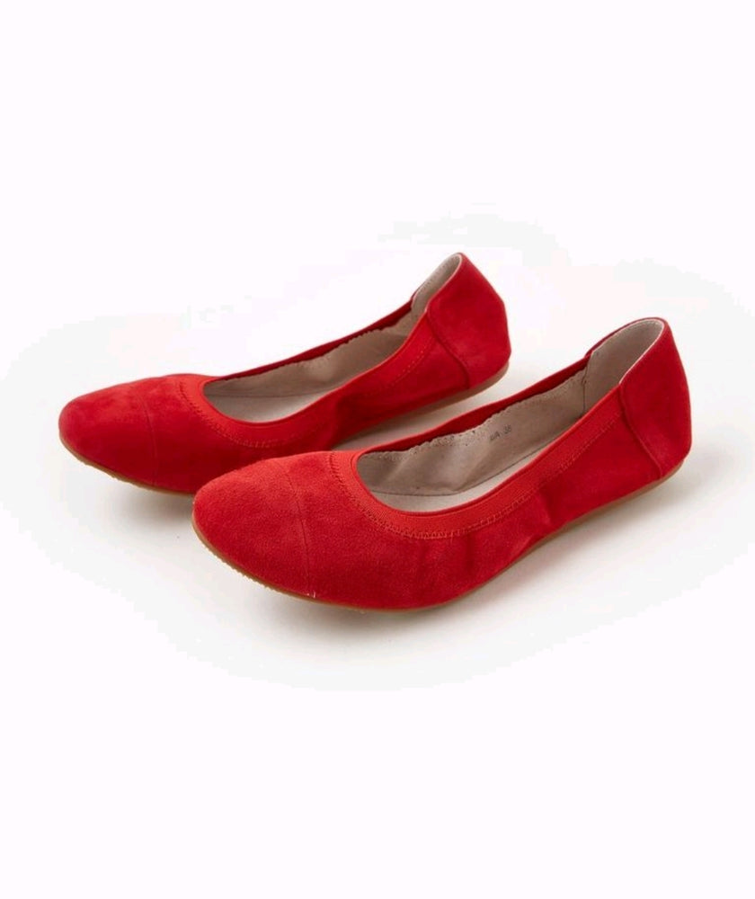 AVA LEATHER BALLET - RED SUEDE