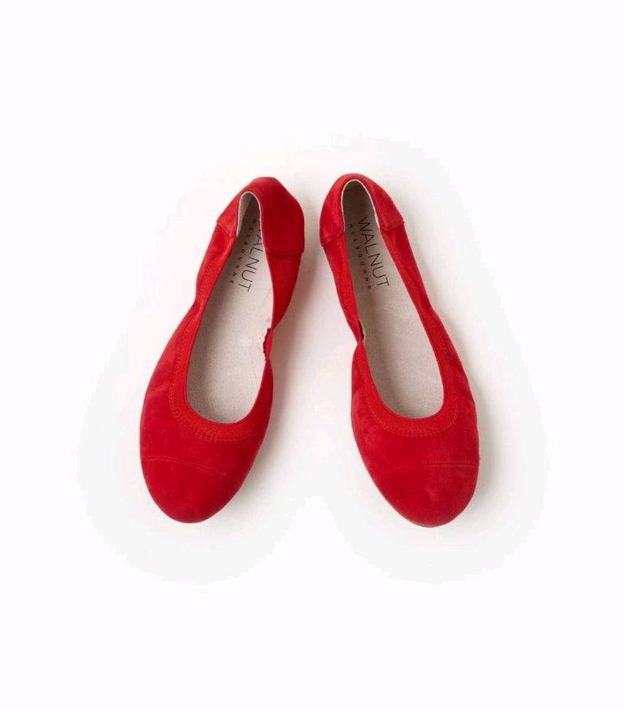 AVA LEATHER BALLET - RED SUEDE