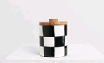 MALIBU LARGE CANISTER - CHECKERBOARD