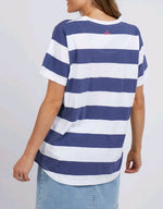 NEW ROMANTIC TEE - INDIGO/WHITE STRIPE