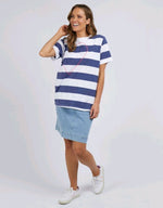 NEW ROMANTIC TEE - INDIGO/WHITE STRIPE