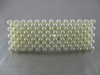 FAUX PEARL RECTANGLE CLIP