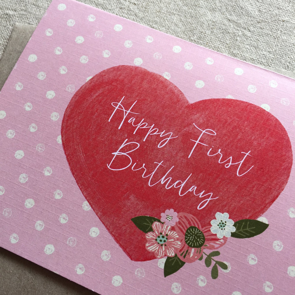 GIRL’S FIRST BIRTHDAY CARD