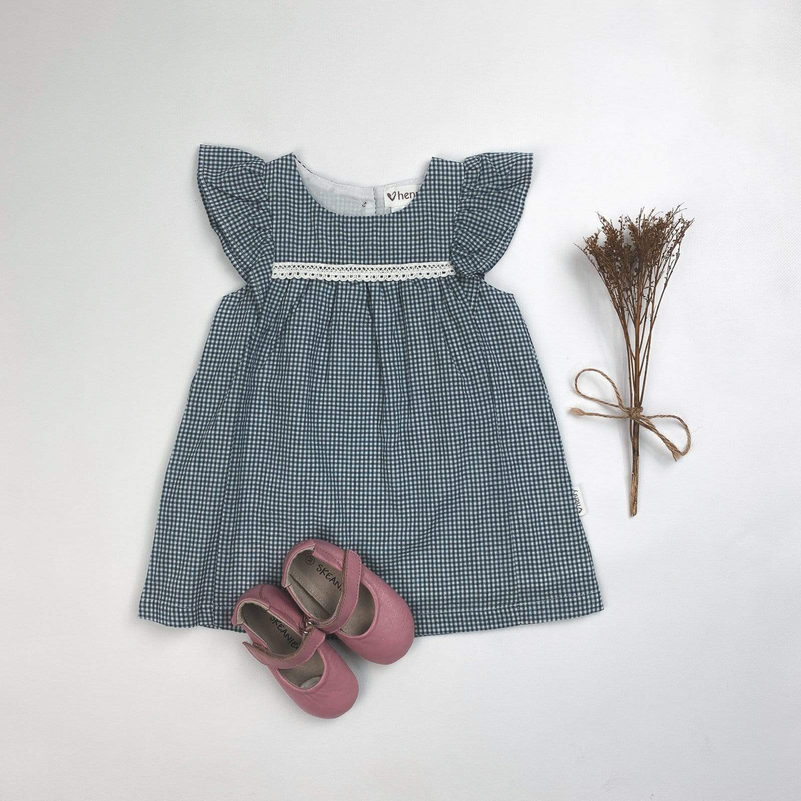 Baby girl sale blue gingham dress