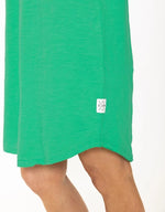 MARY TEXTURED TEE DRESS - BRIGHT GREEN